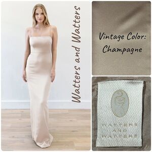 Watters and Watters Champagne Gown